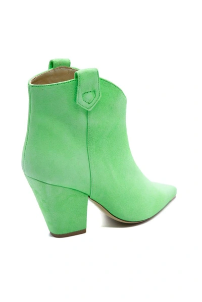 Shop Aldo Castagna Women's Green Suede Ankle Boots