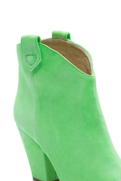 Shop Aldo Castagna Women's Green Suede Ankle Boots