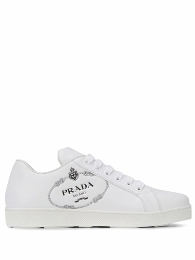 Shop Prada White Sneakers