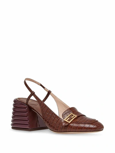 Shop Fendi Women's Brown Leather Sandals