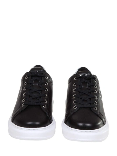 Shop Karl Lagerfeld Women's Black Leather Sneakers