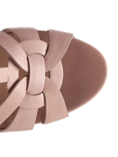 Shop Saint Laurent Women's Pink Leather Sandals