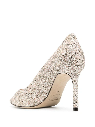 Shop Jimmy Choo Women's Beige Glitter Pumps