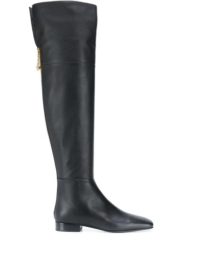 Shop Versace Women's Black Leather Boots