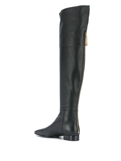 Shop Versace Women's Black Leather Boots