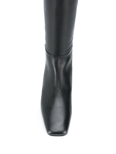 Shop Versace Women's Black Leather Boots