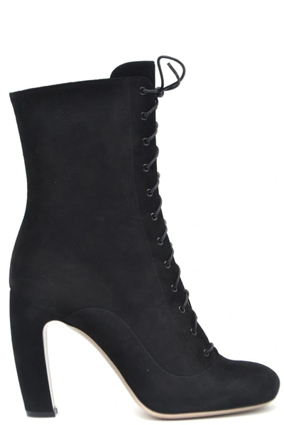 Shop Miu Miu Women's Black Suede Ankle Boots