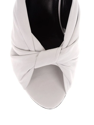 Shop Balenciaga Women's White Leather Sandals