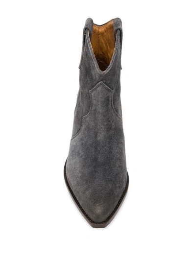 Shop Isabel Marant Women's Grey Suede Ankle Boots