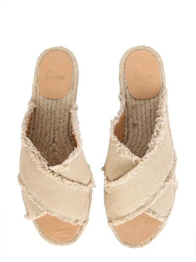 Shop Castaã±er Castaner Women's Beige Other Materials Sandals