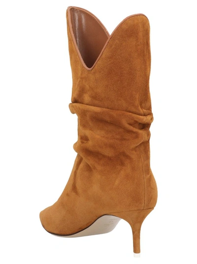 Shop Attico The  Women's Brown Suede Ankle Boots