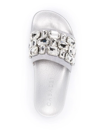 Shop Casadei Women's Silver Pvc Sandals