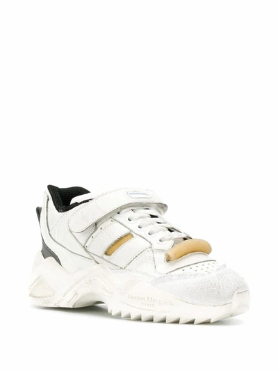 Shop Maison Margiela Women's White Leather Sneakers