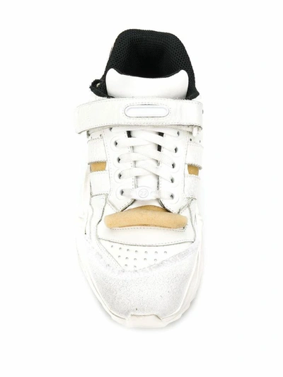 Shop Maison Margiela Women's White Leather Sneakers