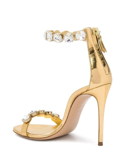 Shop Casadei Women's Gold Leather Sandals