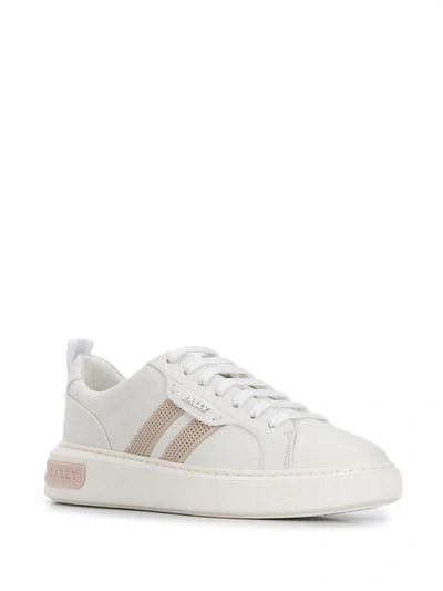 Shop Bally Women's White Leather Sneakers