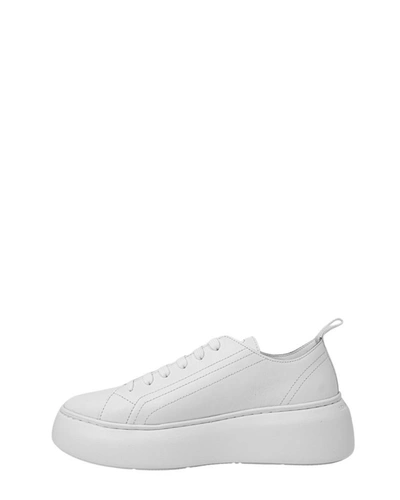 Shop Armani Exchange Women's White Leather Sneakers