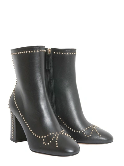 Shop Boutique Moschino Women's Black Leather Ankle Boots