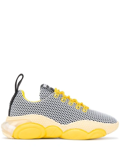 Shop Moschino Women's Yellow Polyester Sneakers