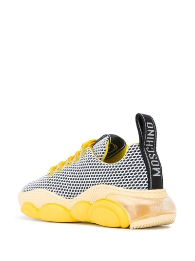 Shop Moschino Women's Yellow Polyester Sneakers