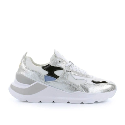 Shop D.a.t.e. Women's Silver Leather Sneakers