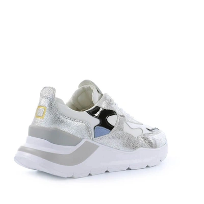 Shop D.a.t.e. Women's Silver Leather Sneakers