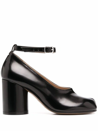 Shop Maison Margiela Women's Black Leather Heels