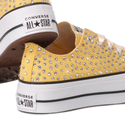 Shop Converse Women's Yellow Fabric Sneakers