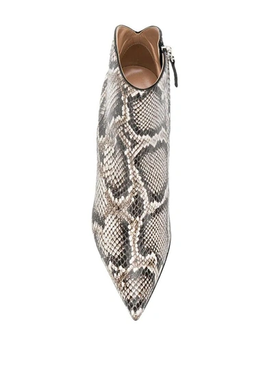 Shop Giuseppe Zanotti Design Women's Beige Leather Ankle Boots