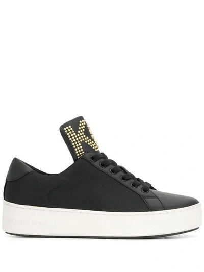 Shop Michael Kors Women's Black Fabric Sneakers