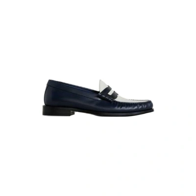 Shop Celine Céline Women's Blue Leather Loafers