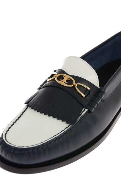 Shop Celine Céline Women's Blue Leather Loafers