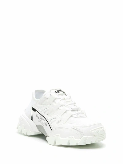 Shop Valentino Garavani Women's White Leather Sneakers