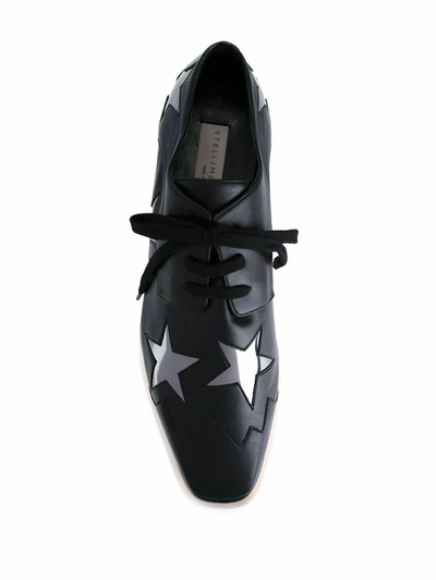 Shop Stella Mccartney Women's Black Polyurethane Lace-up Shoes