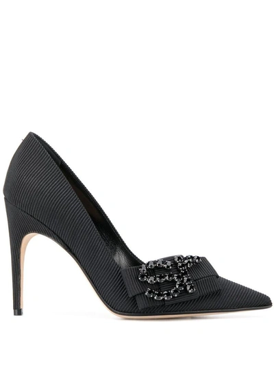 Shop Sergio Rossi Women's Black Leather Pumps