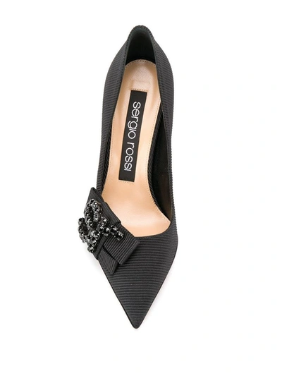 Shop Sergio Rossi Women's Black Leather Pumps