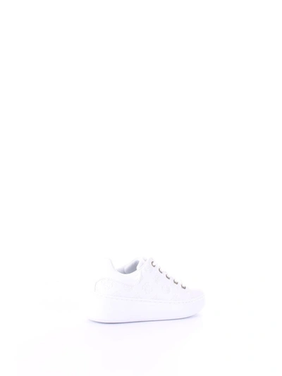 Shop Guess Women's White Leather Sneakers