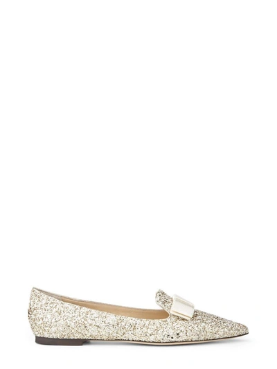 Shop Jimmy Choo Women's Gold Pvc Flats