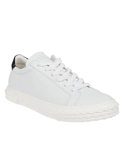 Shop Giuseppe Zanotti Design Men's White Other Materials Sneakers