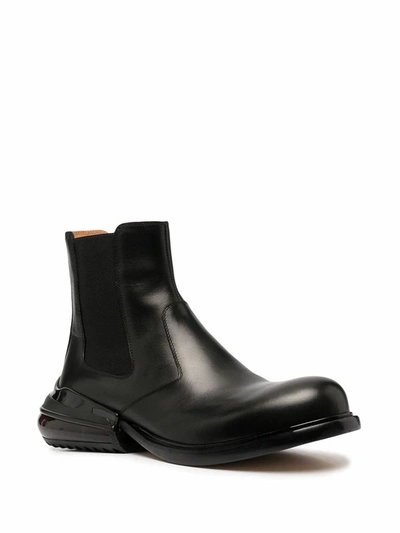 Shop Maison Margiela Men's Black Leather Ankle Boots