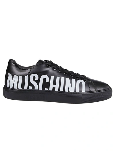 Shop Moschino Men's Black Other Materials Sneakers