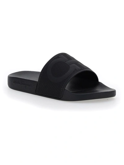 Shop Ferragamo Salvatore  Men's Black Other Materials Sandals