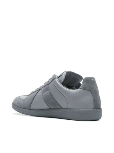 Shop Maison Margiela Men's Grey Leather Sneakers