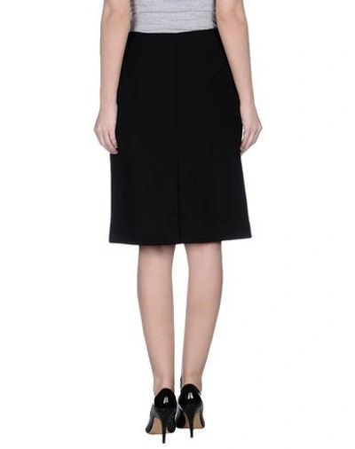 Shop Prada Knee Length Skirt In Black