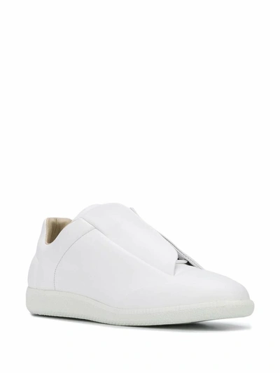 Shop Maison Margiela Men's White Leather Sneakers