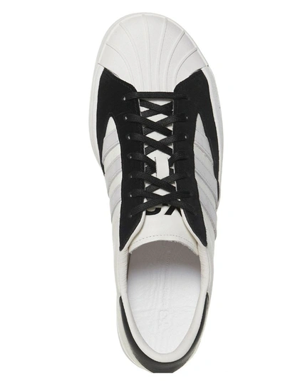 Shop Adidas Y-3 Yohji Yamamoto Men's White Leather Sneakers