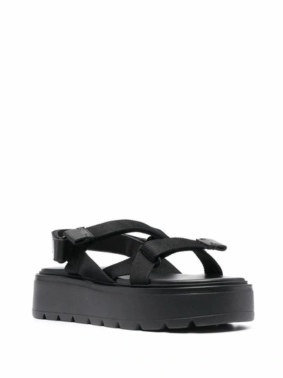 Shop Valentino Men's Black Polyester Sandals