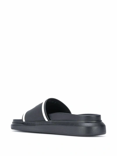 Shop Alexander Mcqueen Men's Black Rubber Sandals