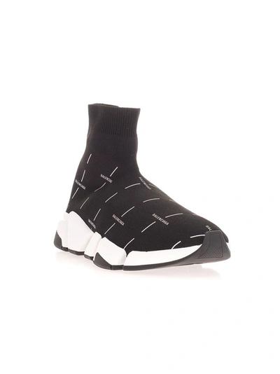 Shop Balenciaga Men's Black Synthetic Fibers Hi Top Sneakers