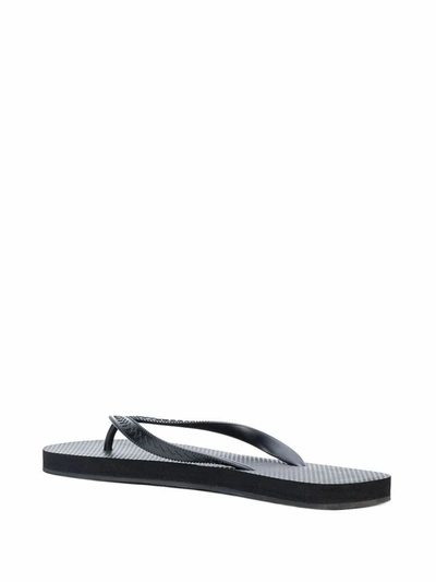 Dsquared2 Black Icon Splash Flip Flops In Black